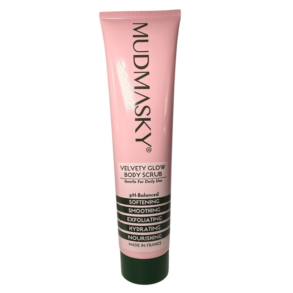 MUDMASKY Velvety Glow Body Scrub 6.0 FL OZ‎ | Exfoliating, Hydrating & Smoothing